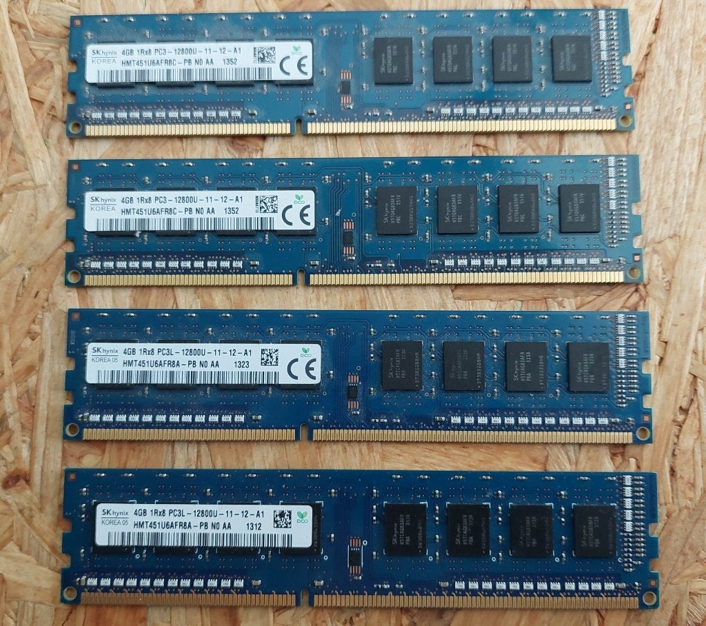 16GB KIT 4x4GB SKhynix HP1600Mhz DDR3 GAME PC geheugen, Ophalen, 1600mhz, DDR3, Zo goed als nieuw