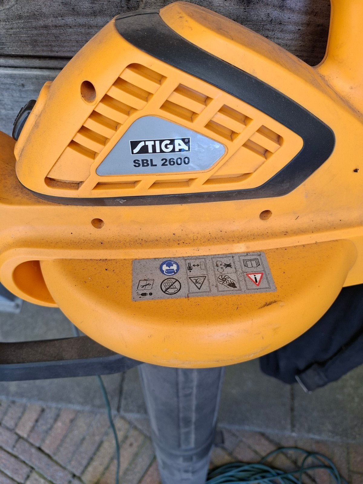 Stiga SBL 2600 Bladblazer/Zuiger met 20m snoer, Ophalen, Gebruikt, Stiga, Met opvangzak