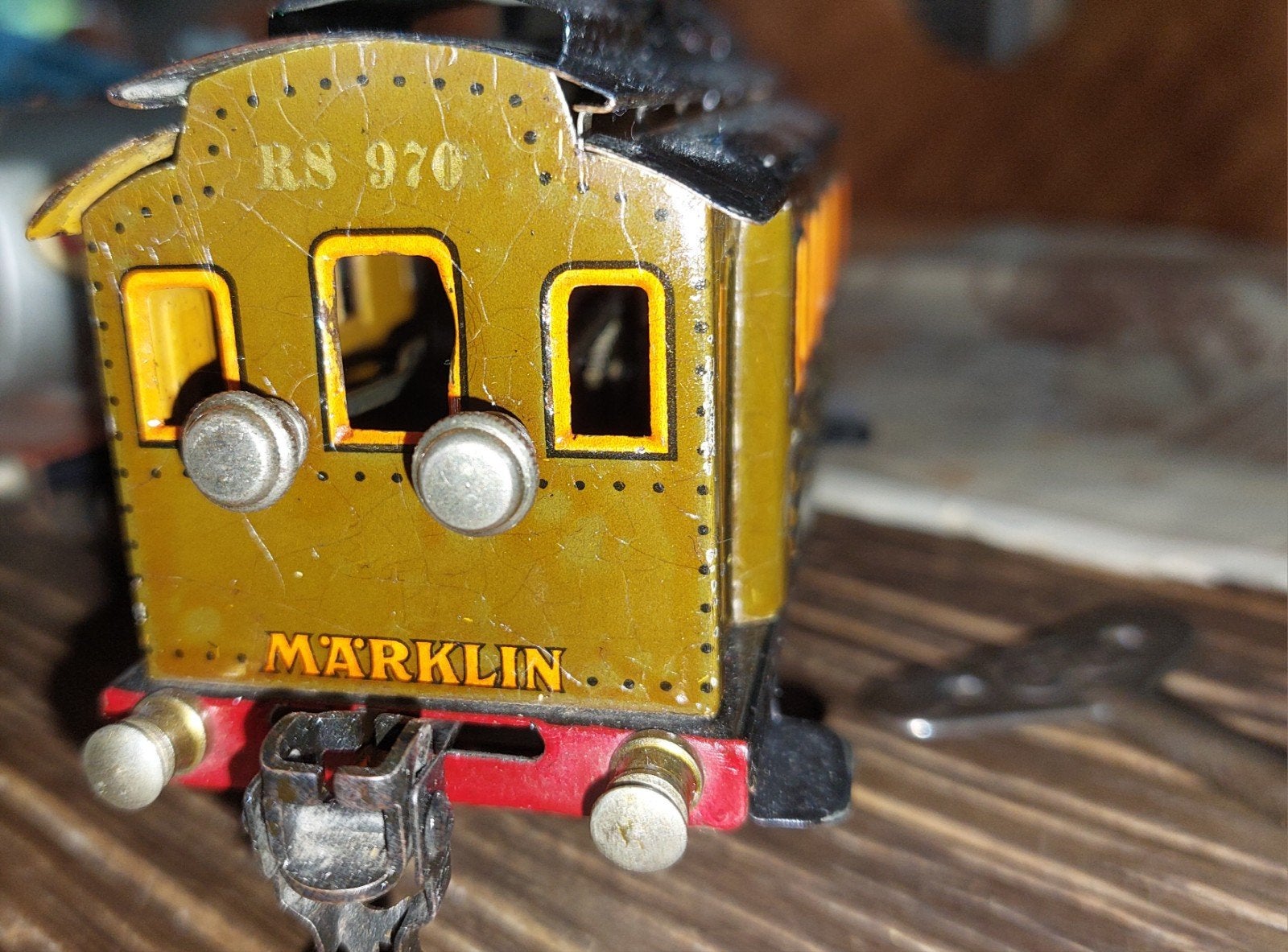 antieke blikken Märklin trein + wagons, alles tussen 1928/38, Ophalen of Verzenden