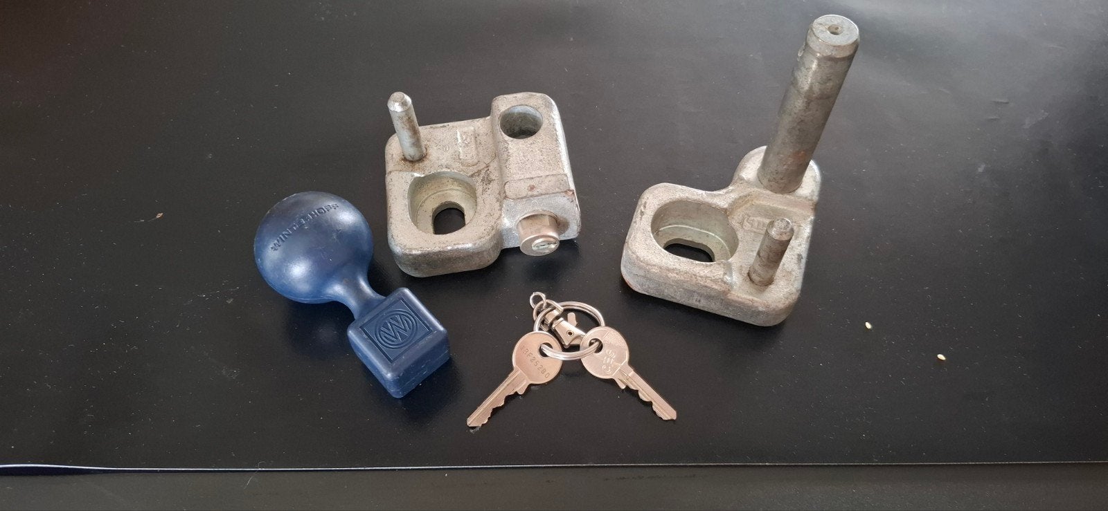 Caravan disselslot, Ophalen, Gebruikt
