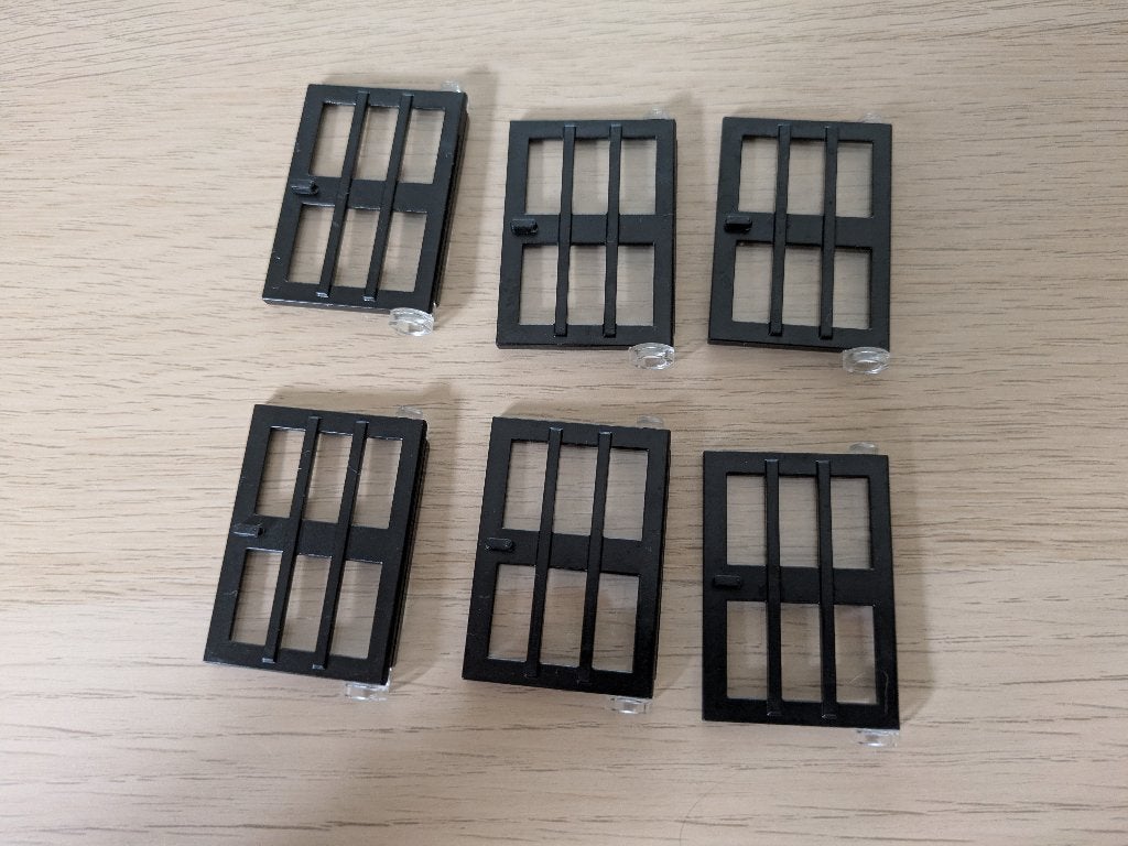 LEGO 6x Deur met 6 raampjes (zoals in Cafe Corner), Ophalen of Verzenden, Gebruikt, Lego