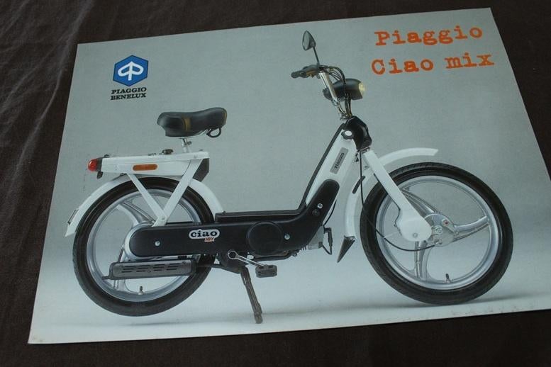 Piaggio Ciao Mix bromfiets verkoop folder, Ophalen of Verzenden, Zo goed als nieuw