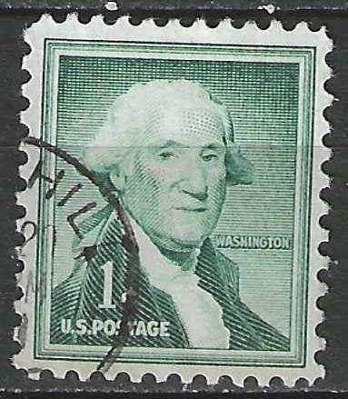 USA 1954 - Yvert 587 - George Washington  (ST), Verzenden, Gestempeld, Noord-Amerika