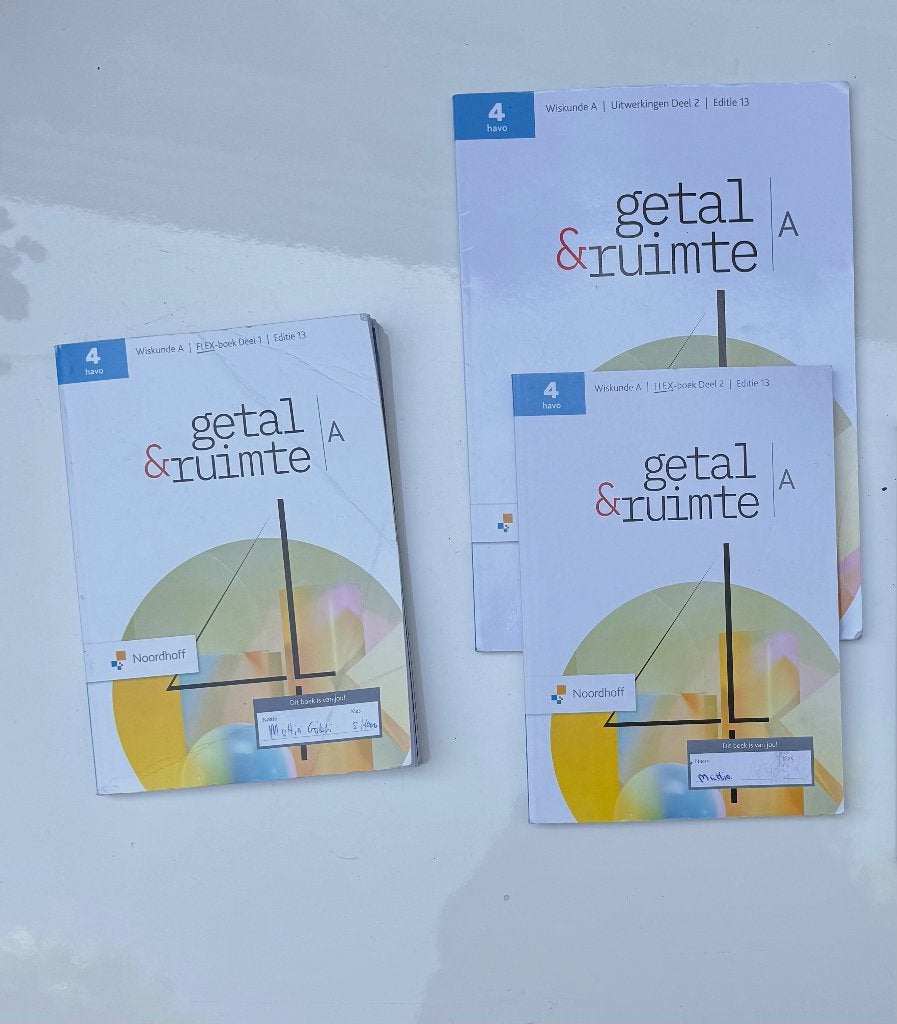 Getal en Ruimte havo 4 deel 1 en 2 en uitwerking deel 2, Boeken, Wiskunde A, HAVO, Ophalen of Verzenden, Zo goed als nieuw