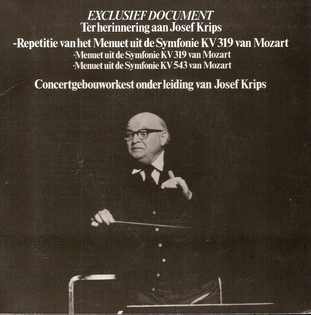 KCO Concertgebouworkest o.l.v. Josef Krips Private press 45, Cd's en Dvd's, Vinyl | Klassiek, Ophalen, Gebruikt, Overige formaten