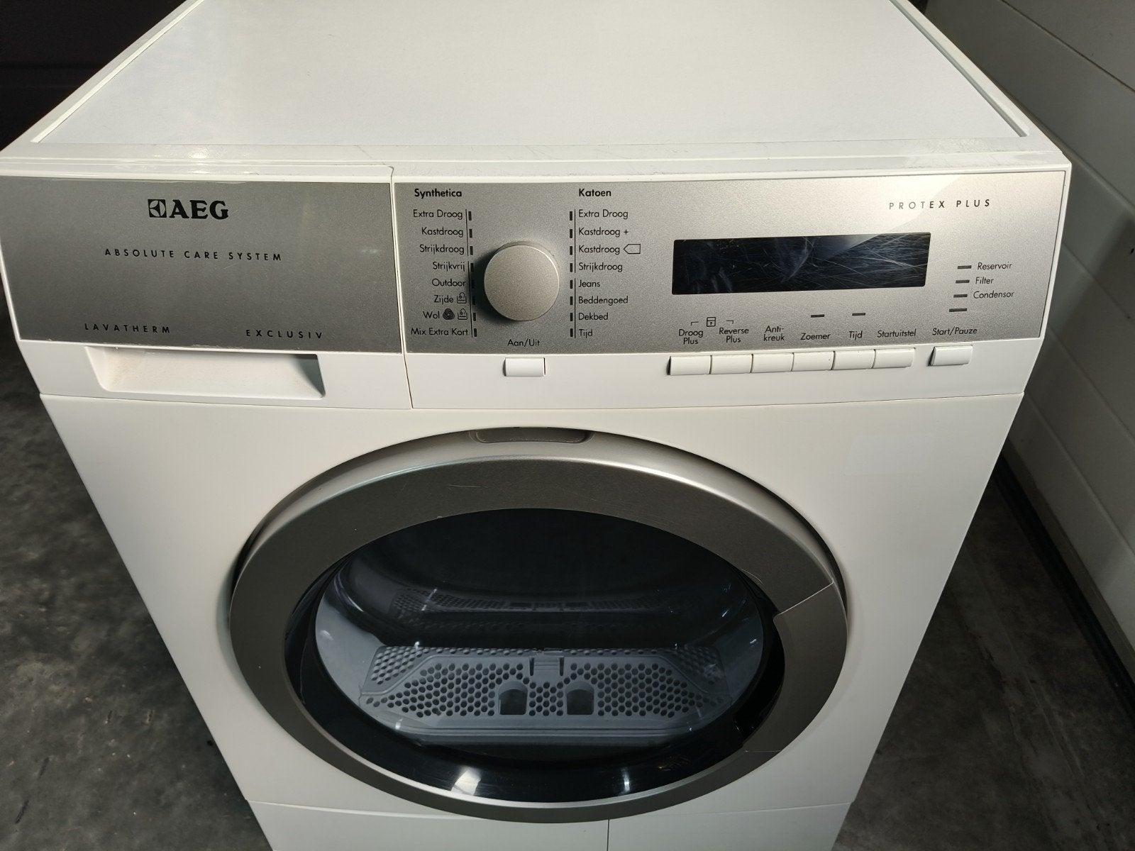 condensdroger AEG lavatherm exclusiv protex plus, Ophalen, 6 tot 8 kg, Zo goed als nieuw, 85 tot 90 cm