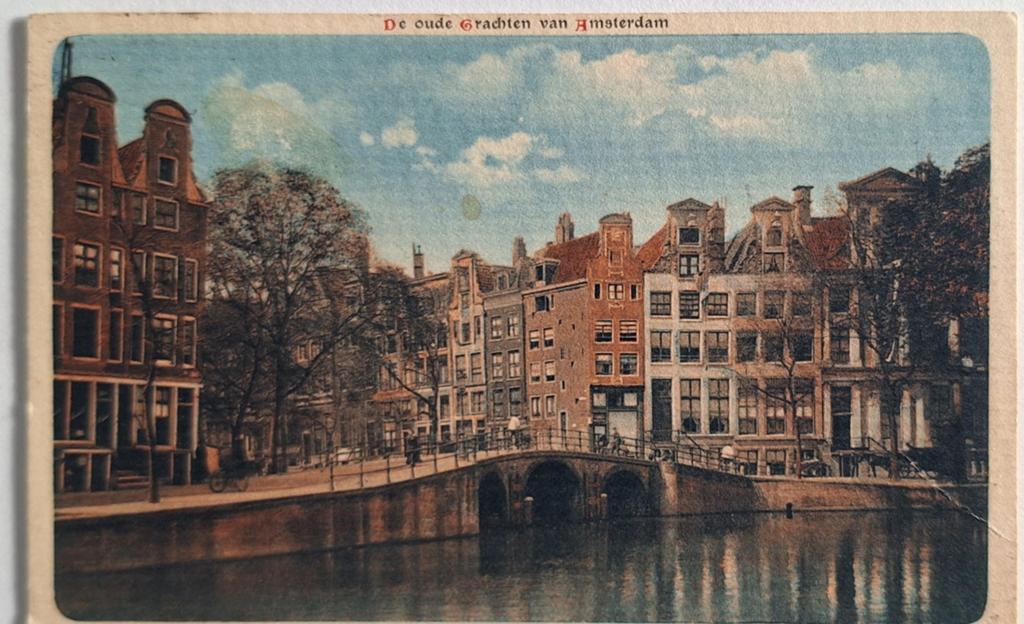 Oude Grachten van Amsterdam - Ansichtkaart 1912, Verzamelen, Ansichtkaarten | Nederland, Ophalen of Verzenden, Voor 1920, Gelopen