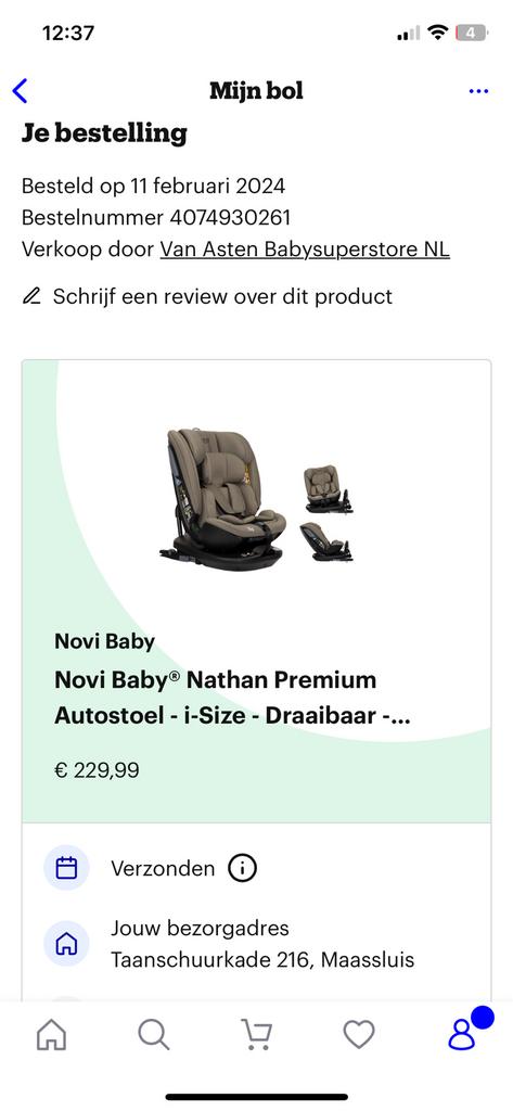 Novi baby autostoel, Ophalen, Gebruikt, Overige merken