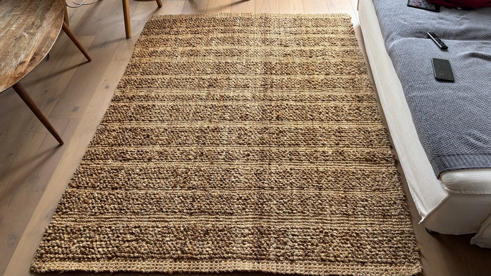 Jute tapijt 150x200 cm - Natuurlijke uitstraling - Zara home, Ophalen, Gebruikt, Bruin, 150 tot 200 cm