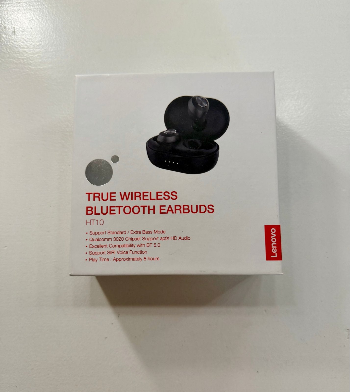Lenovo HT10 True Wireless Bluetooth Earbuds - Zwart/Rood, In-ear, Bluetooth, Nieuw, Ophalen of Verzenden