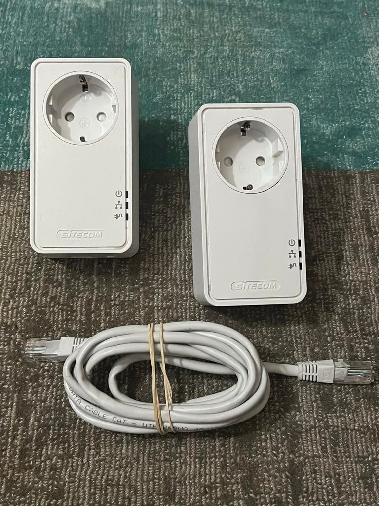 Sitecom Homeplug 500 Mbps + Socket (2-pack), Ophalen of Verzenden, Zo goed als nieuw