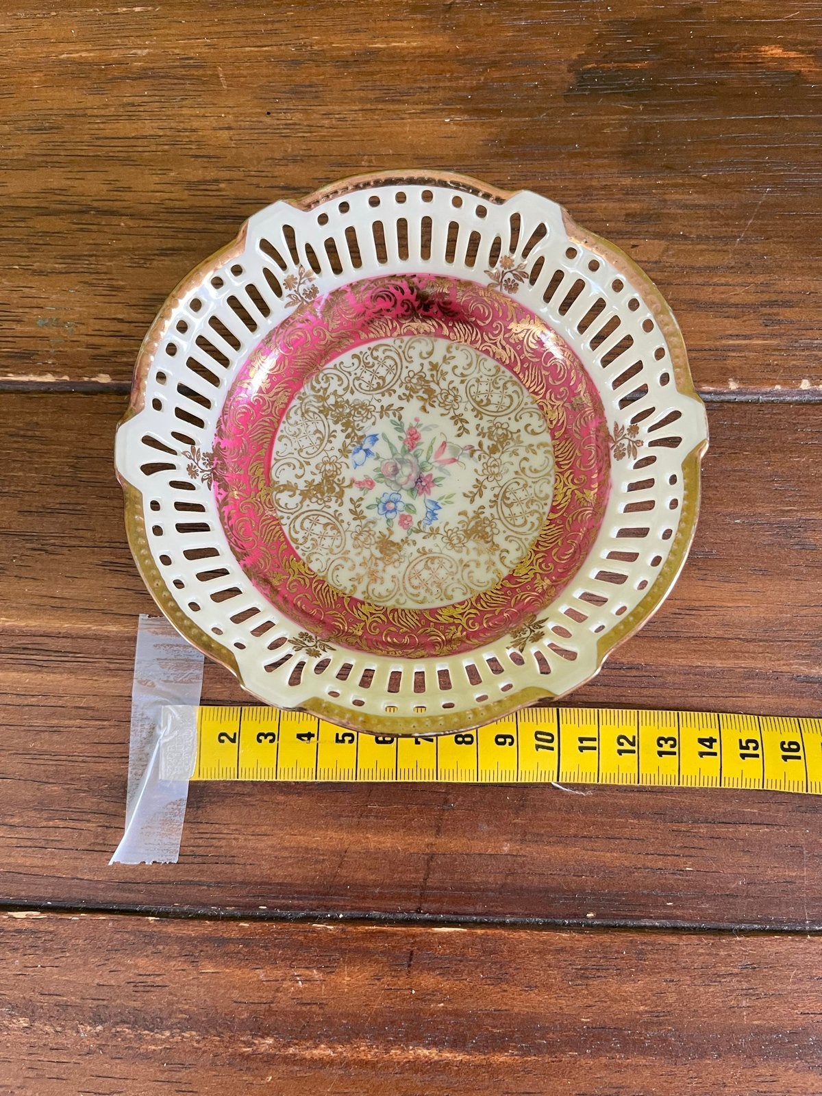 Antiek Duits porseleinen schaaltje, handgeschilderd, Ophalen of Verzenden