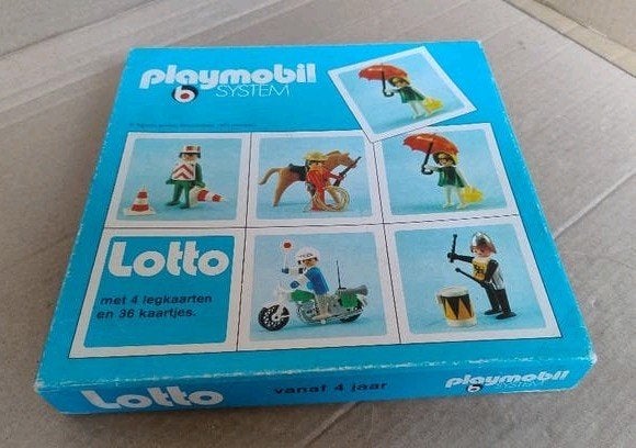 Playmobil Lotto Kwartet Spel 1974 Vintage, Gebruikt, Complete set, Overige typen, Ophalen of Verzenden