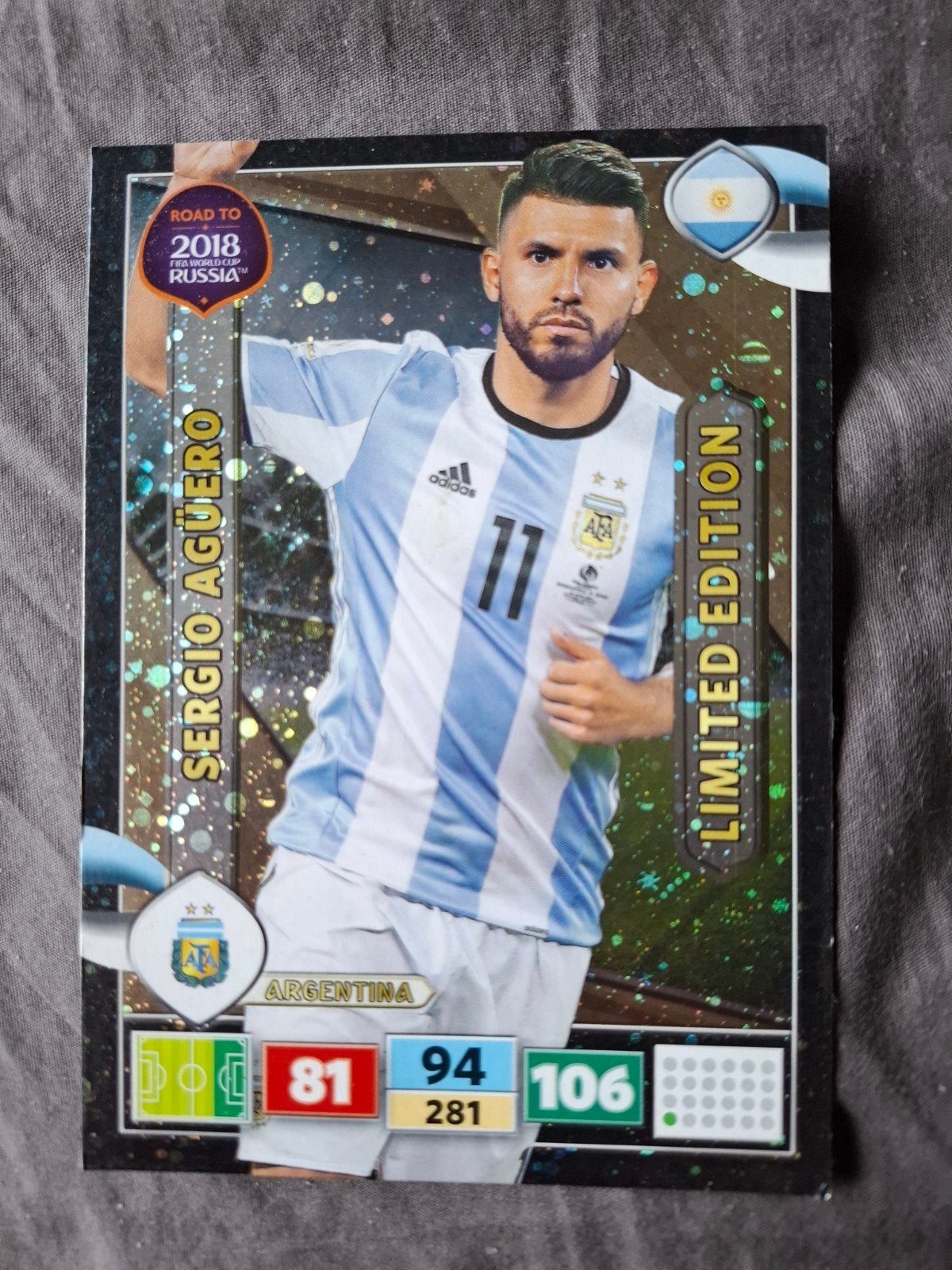 Limited Edition WK 2018 Voetbalplaatjes - Aguero & Falcao, Ophalen of Verzenden, Zo goed als nieuw, Buitenlandse clubs, Spelerskaart