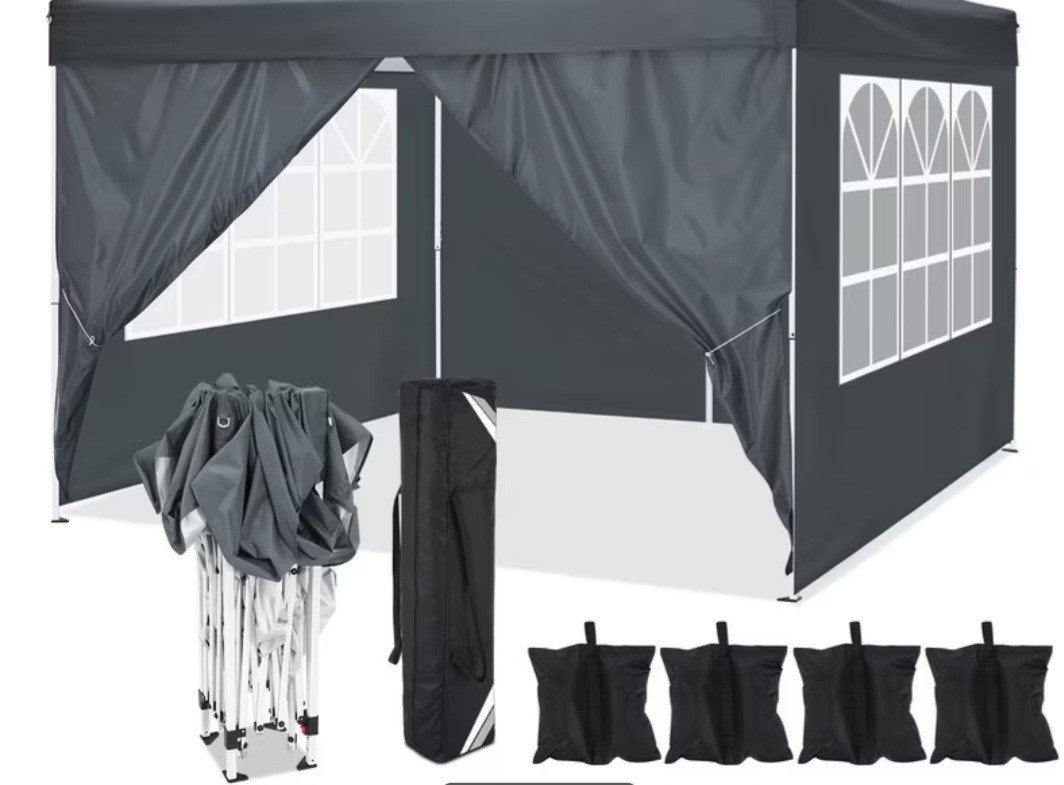 Zijwanden en verzwaringszakken voor 3x3 paviljoen, Ophalen of Verzenden, Gebruikt, Minder dan 5 meter, Paviljoen