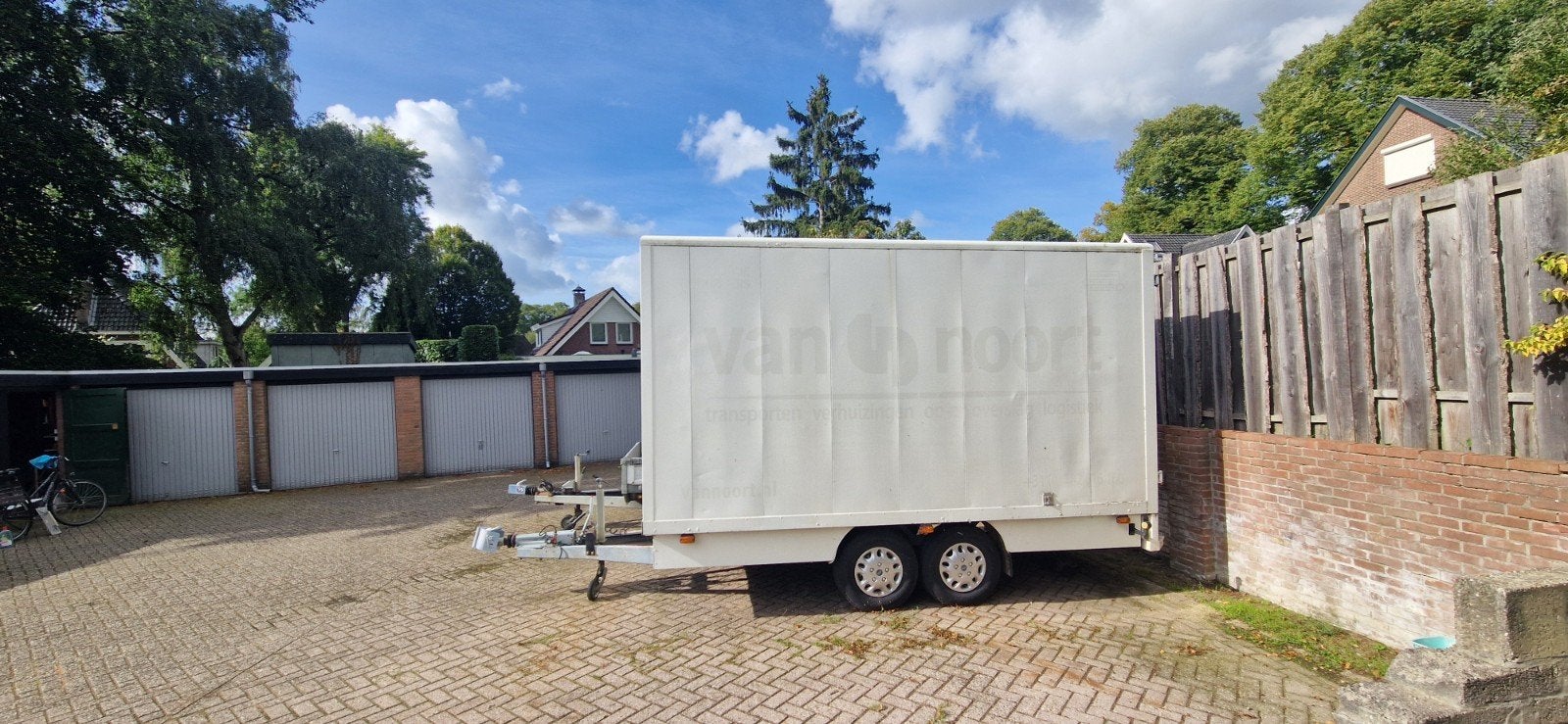 hele nette Van Hooff bakwagen gesloten aanhanger, Ophalen, Gebruikt