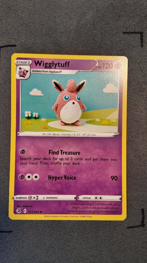 Wigglytuff 111 Fusion Strike | Pokemon kaart, Ophalen, Zo goed als nieuw, Losse kaart