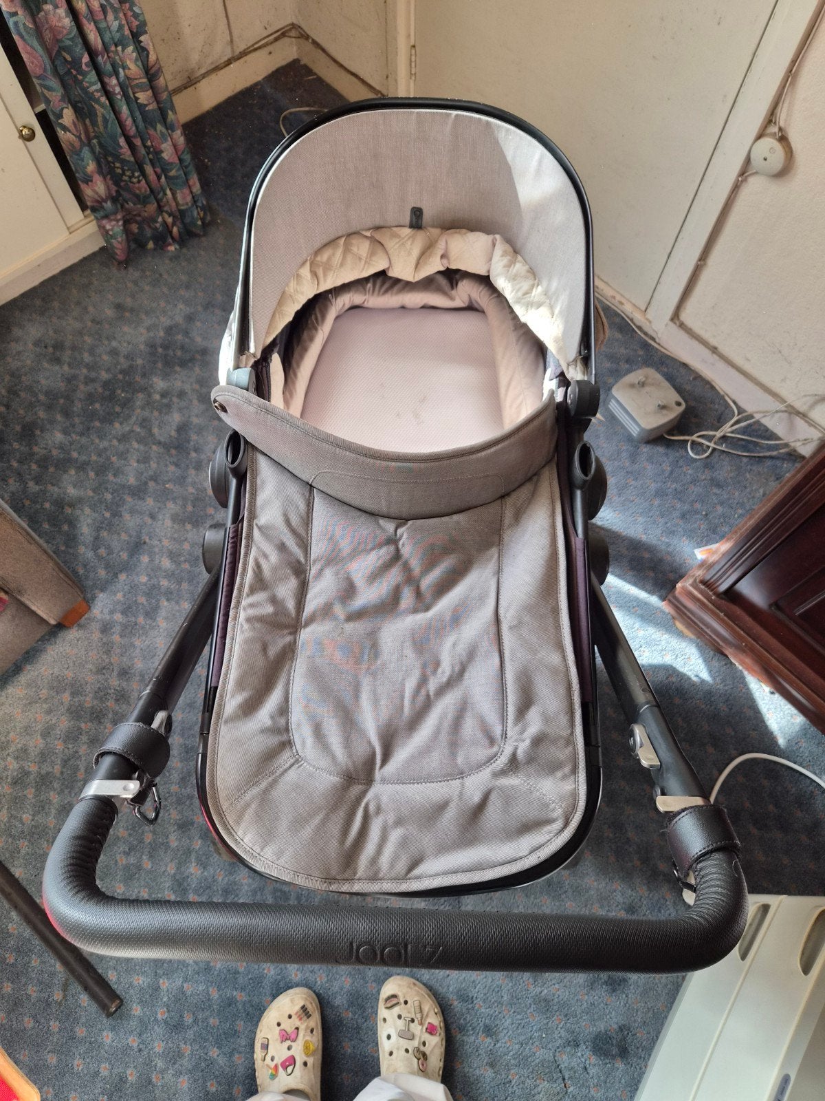 Joolz Day 3 kinderwagen grijs met zwarte handvaten, Gebruikt, Met autostoeltje, Combiwagen, Ophalen