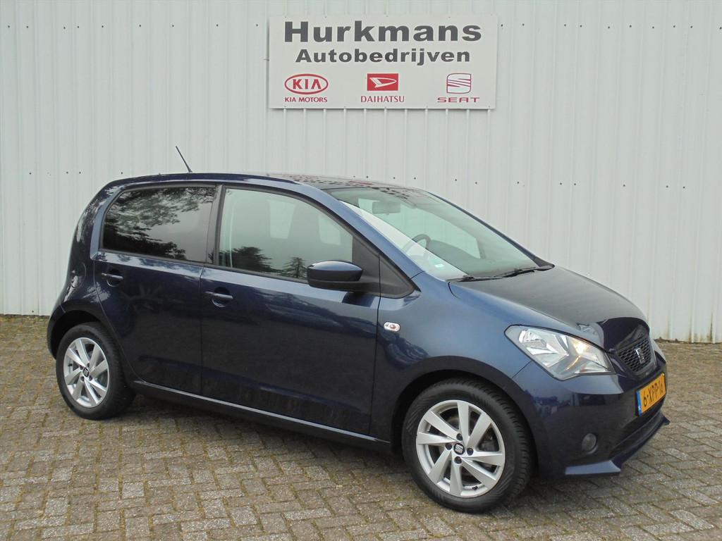 Seat Mii 1.0i 60 PK 5DRS NL-AUTO AIRCO GOED ONDERHOUDEN, Auto's, Euro 5, Stof, Gebruikt, Zwart