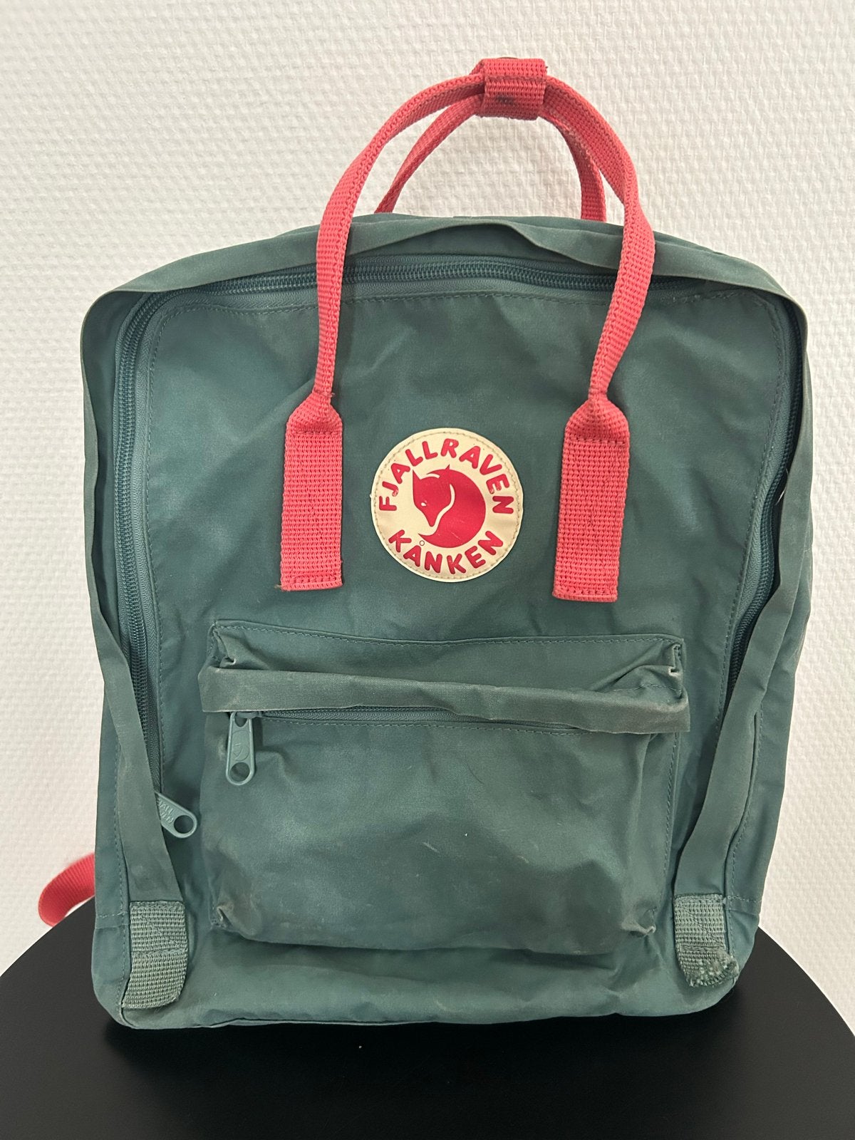 Fjällräven Kånken rugzak - Zeegroen met roze accenten, Overige merken, Gebruikt, 25 tot 40 cm, Ophalen of Verzenden