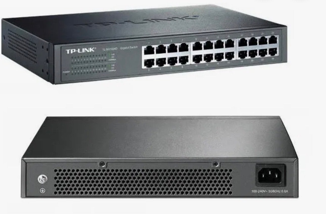 TP-Link TL-SG1024D 24-poorts Gigabit Switch, Computers en Software, Netwerk switches, Ophalen of Verzenden, Gebruikt