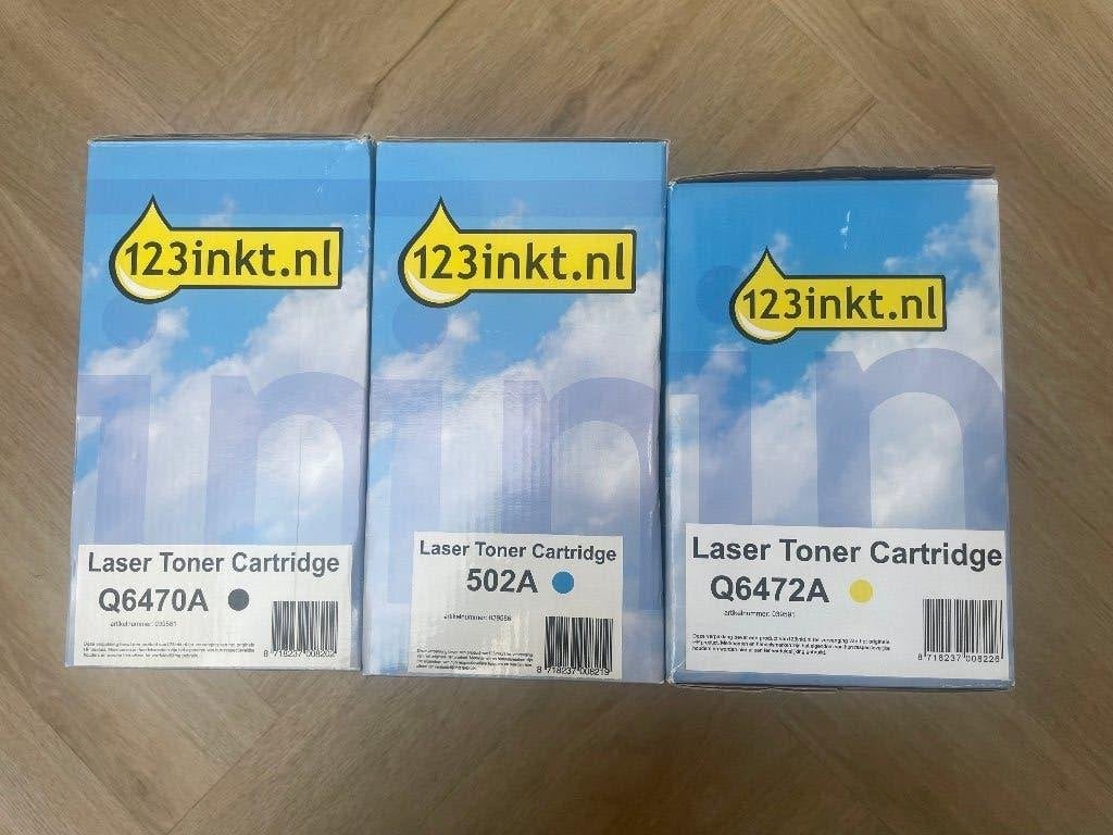 nog 2 toners HP 3600 Q6470A-Q6472A (HP 501A-502A), Ophalen of Verzenden, Nieuw, Toner, 123Inkt