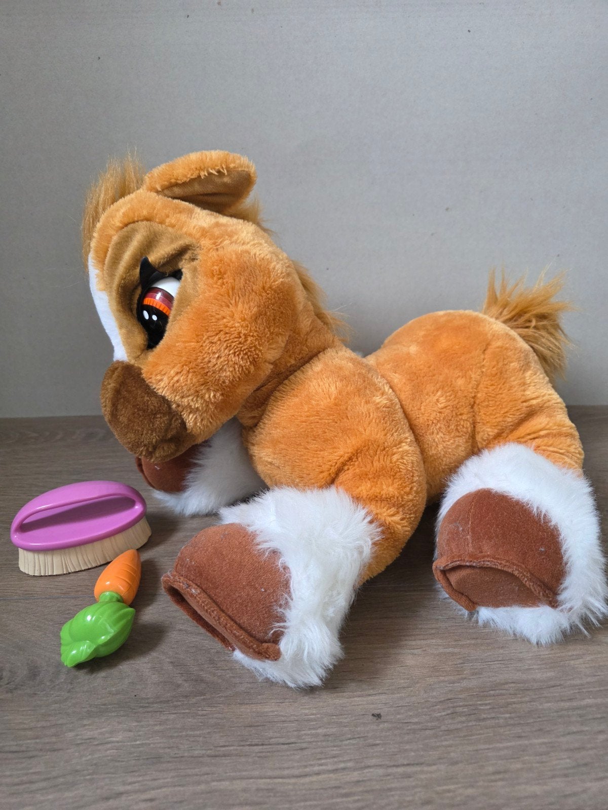 interactieve pony met borstel en wortel, Paard, Overige merken, Overige karakters, Ophalen of Verzenden
