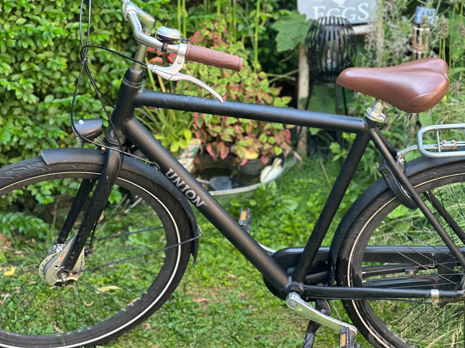Heren fiets union , of lange jongen school fiets, Gebruikt, Versnellingen, 57 tot 61 cm, Trommelrem