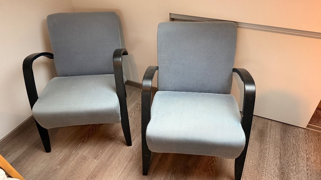Set van 2 fauteuils, Huis en Inrichting, Ophalen, Hout, Gebruikt, Twee