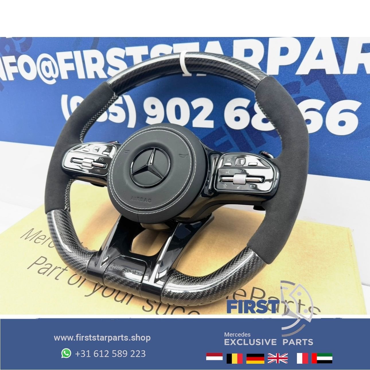 AMG CARBON STUUR A35 A45 CLA45 C63 E63 GLC63 GLE63 GT63 G63, Auto-onderdelen, Gebruikt, -, Ophalen of Verzenden, -