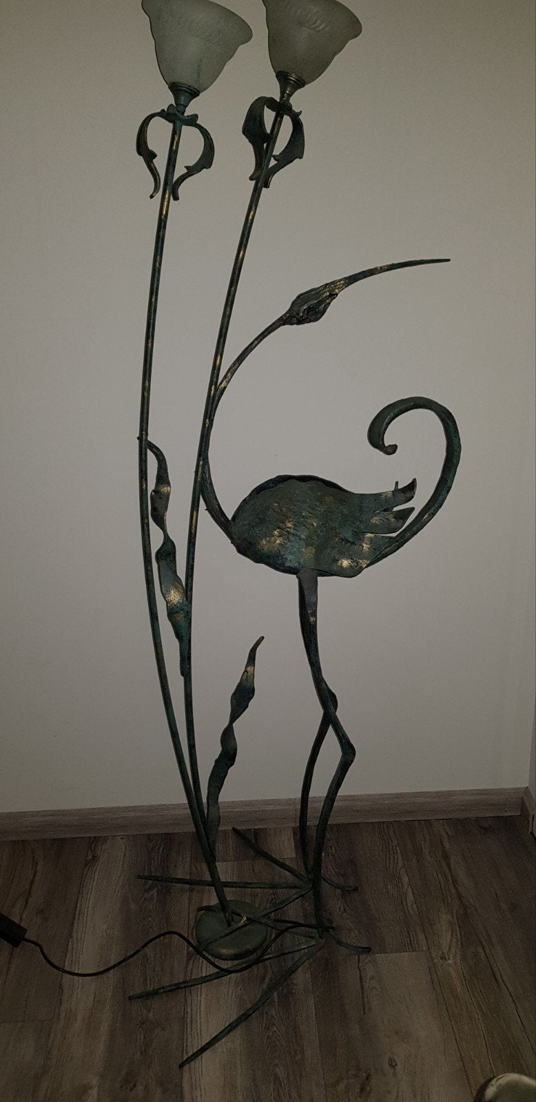 Unieke Italiaanse Handgemaakte Staande Lamp - 3 Lichtpunten, Ophalen, Gebruikt, Glas, Italiaans, Ambachtelijk, Uniek