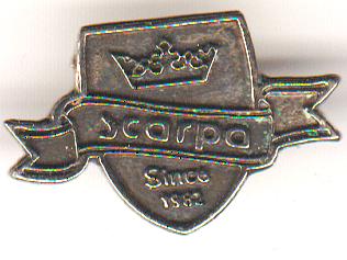 Scarpa Italiaanse wijn vintage pin. robuust metaal, Verzenden, Zo goed als nieuw