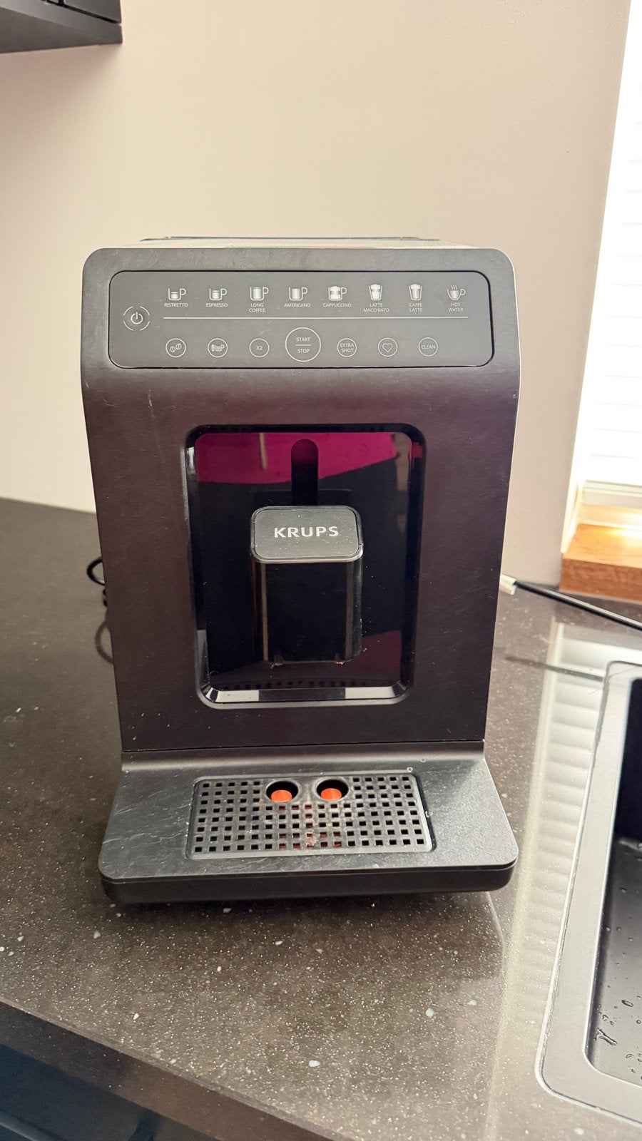 Krups Evidence EA897B Volautomatische Espressomachine, Afneembaar waterreservoir, Gebruikt, Espresso apparaat, 10 kopjes of meer