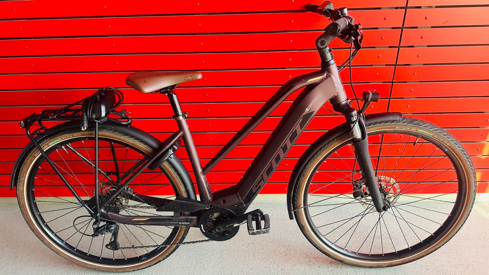 Nette goede unisex hybride fiets E-bike Scott Sub 51cm T9, Fietsen en Brommers, Gebruikt, Vering, 49 tot 53 cm, Schijfrem