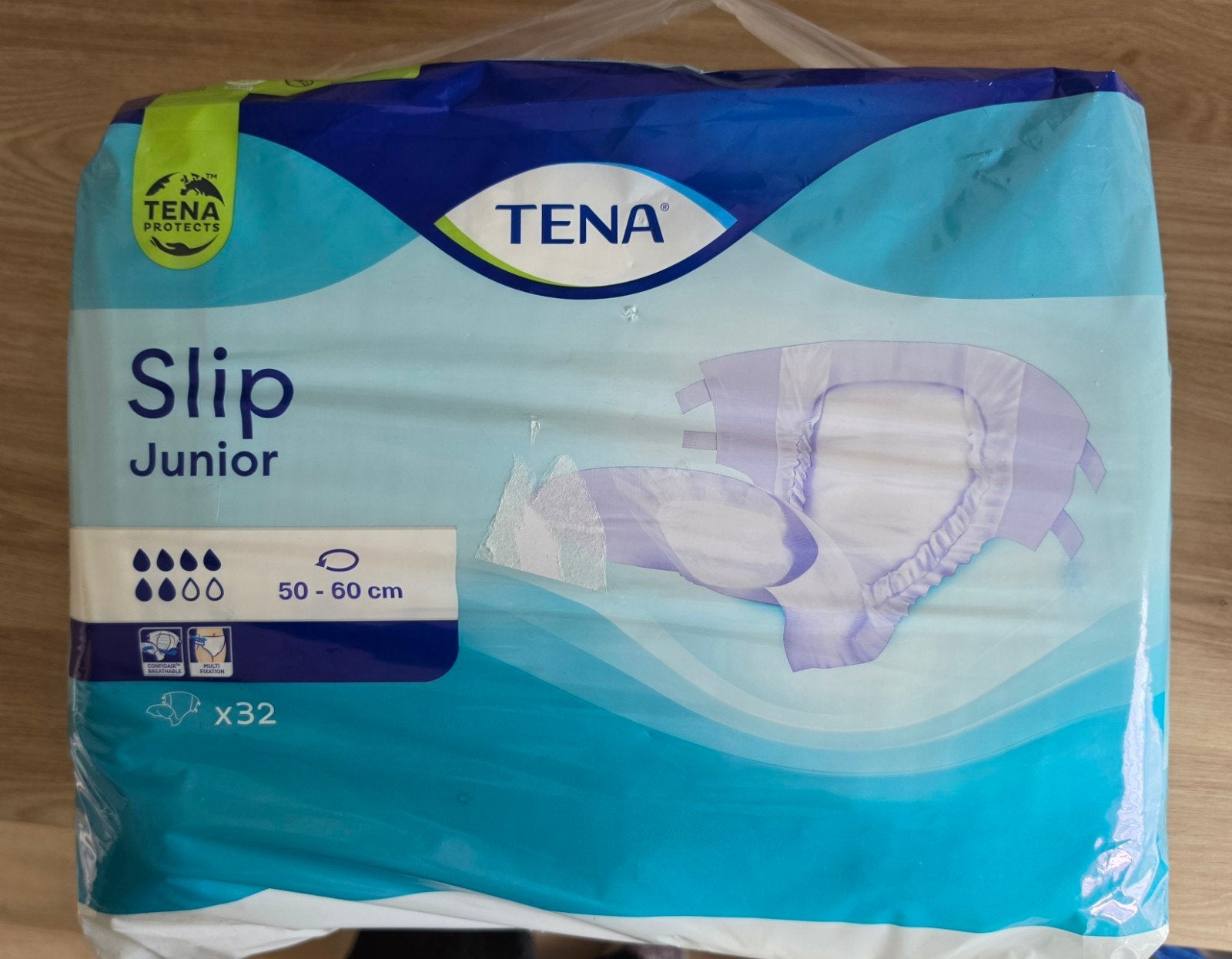 TENA Slip Junior Incontinentieluiers - Maat 50-60 cm 32 x, Ophalen of Verzenden, Nieuw