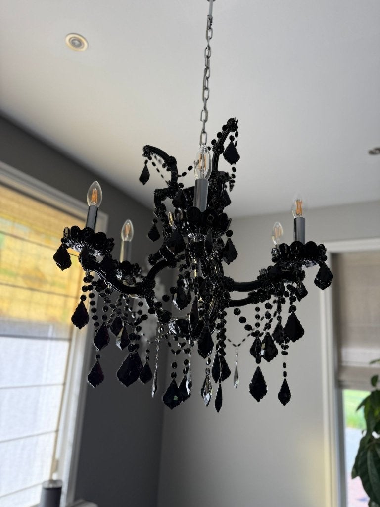 Kroonluchter, Huis en Inrichting, Lampen | Kroonluchters, Ophalen, E14 (klein), Zo goed als nieuw, Glas