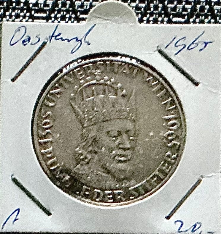 Oostenrijk 50 Schilling zilver Universität Wien 1365-1965, Ophalen of Verzenden, Oostenrijk, Losse munt, Zilver