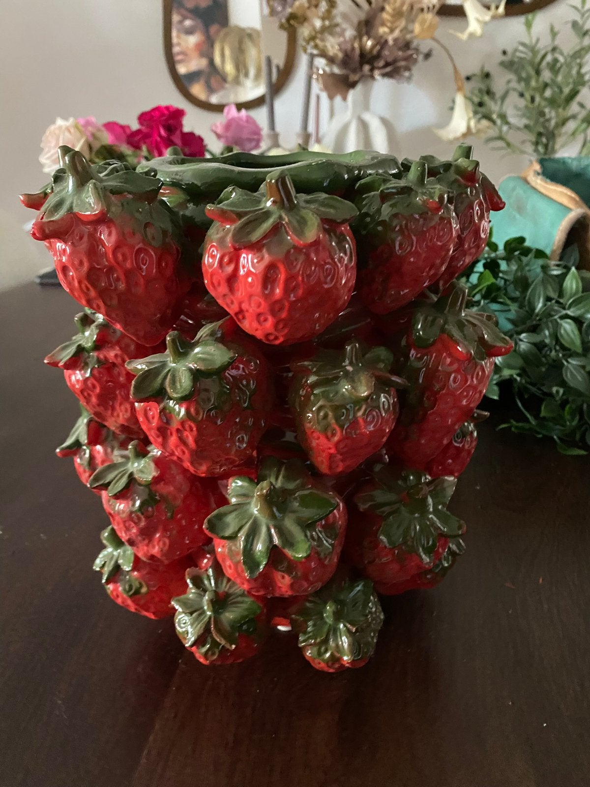 Aardbeien vaas, Huis en Inrichting, Ophalen, Gebruikt