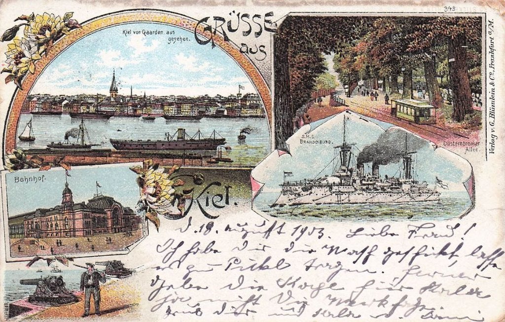 702-365-039 Kiel, Verzenden, Voor 1920, Duitsland