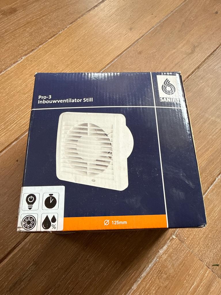 Sanifit Pro3 Inbouw Ventilator 125 mm NIEUW, Ophalen of Verzenden, Nieuw, Ventilator