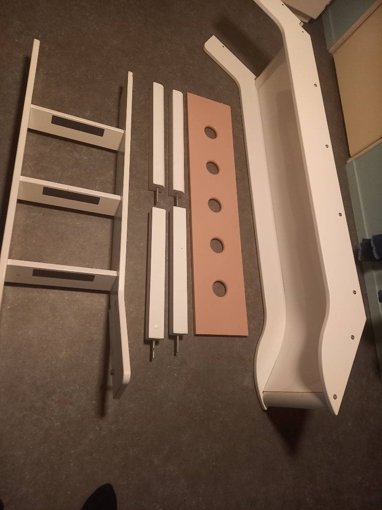 Flexa glijbaan en ophoog set, Kinderen en Baby's, Kinderkamer | Stapelbedden en Hoogslapers, Ophalen, Gebruikt, Hoogslaper