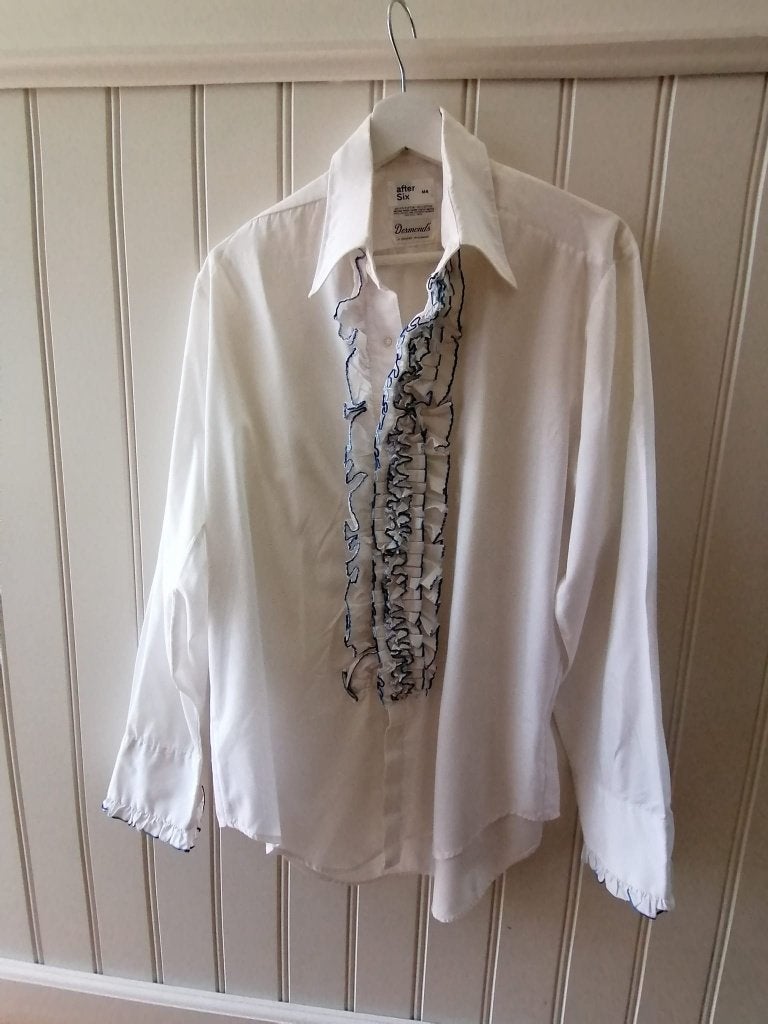 Vintage Rock 'n Roll overhemd, jaren '60. Maat 4 (M/L), Kleding | Heren, Desmonds / After Six, Wit, Ophalen of Verzenden, Overige halswijdtes