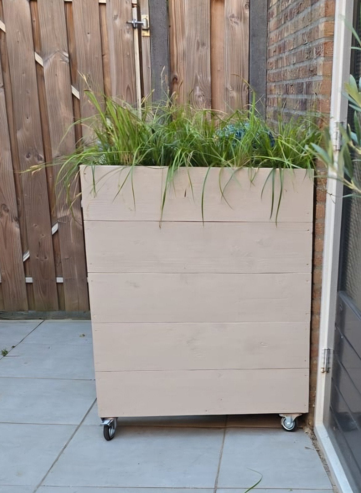 Kliko / vuilcontainer afscheiding met bloembak v steigerhout, Ophalen, Nieuw, 60 tot 100 cm, 60 cm of meer