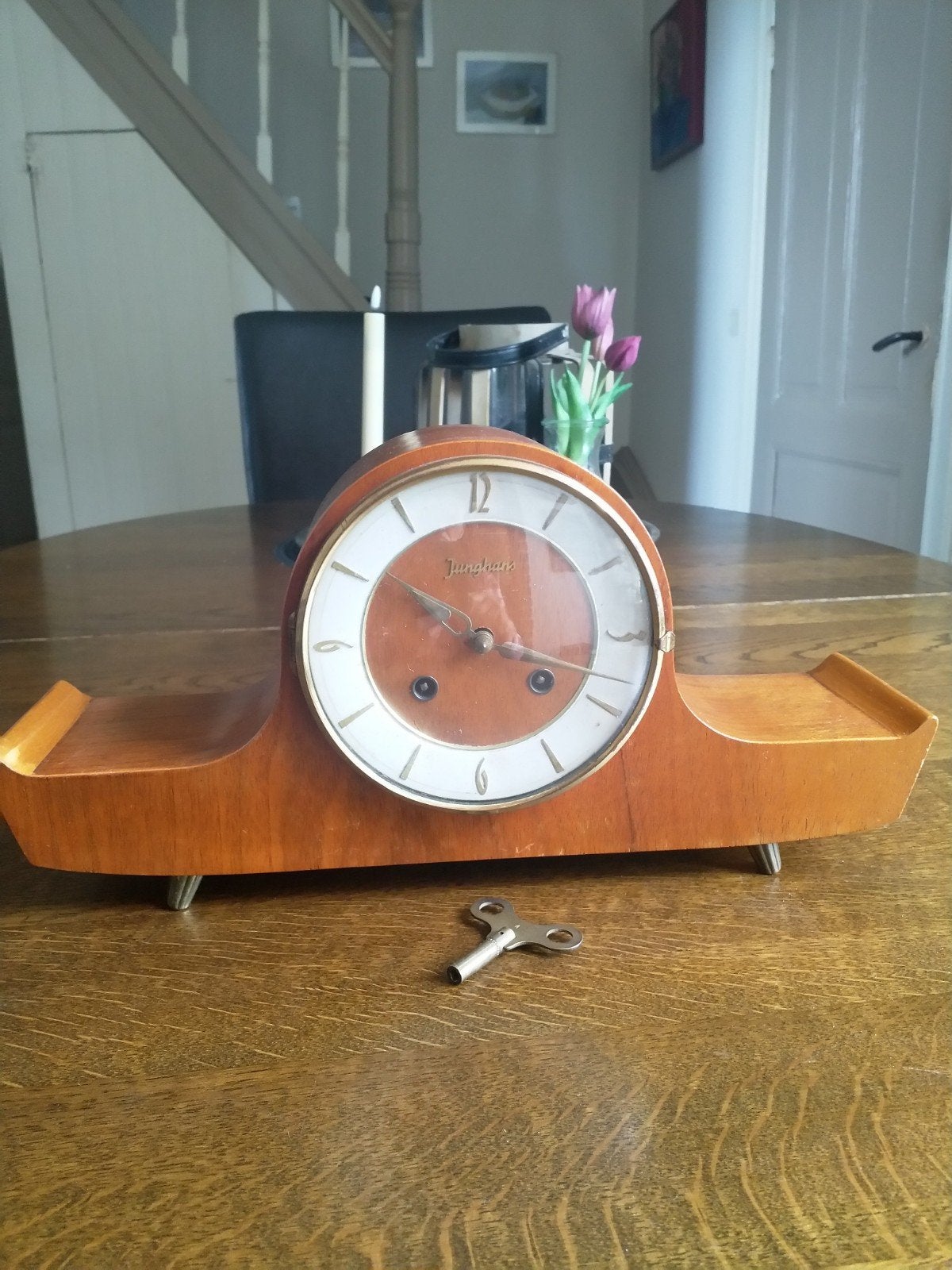 Vintage pendule Junghans, Antiek en Kunst, Ophalen