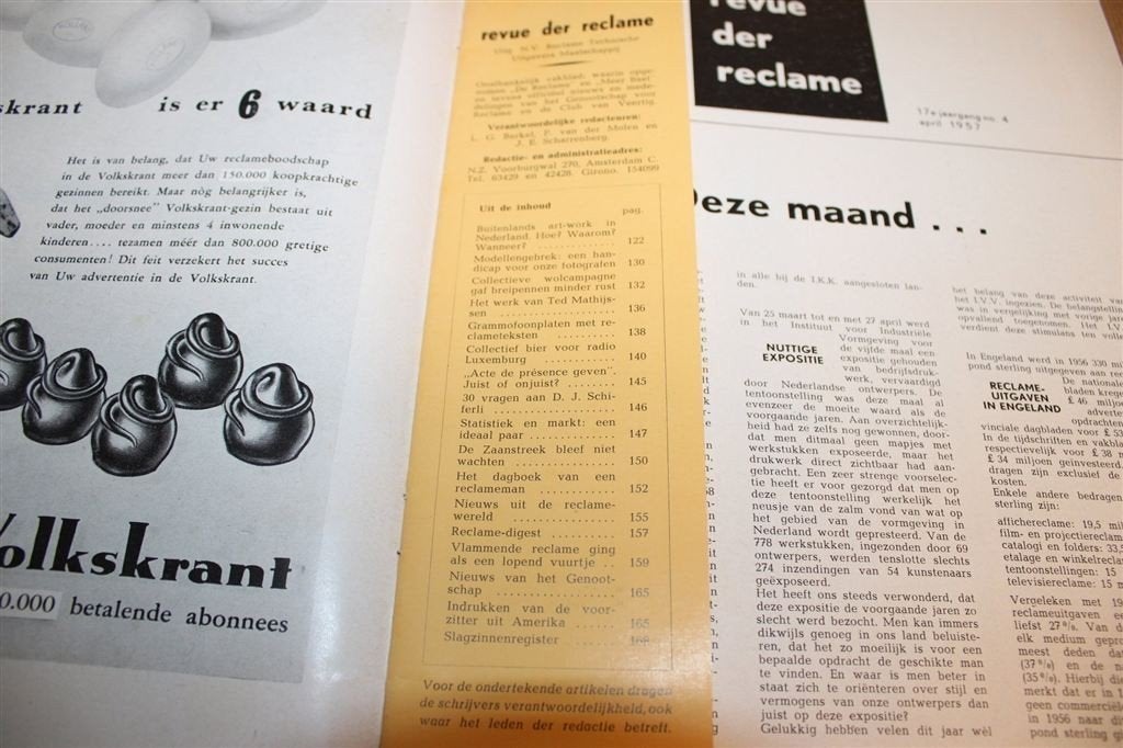 Revue der Reclame 1957 — Reclame & Grafisch Ontwerp, Boeken, Ophalen of Verzenden, Gelezen, Fotografen