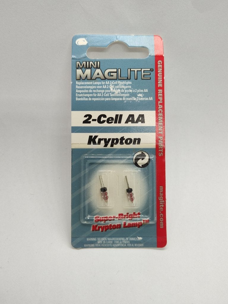 Vintage MAG-LITE Mini Krypton lamp 2-Cell AA 2006, Caravans en Kamperen, Ophalen of Verzenden, Nieuw, Batterij