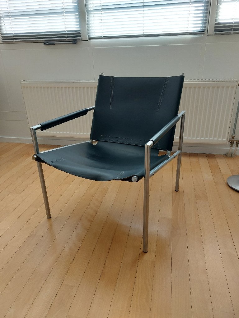 Fauteuil Martin Visser Spectrum SZ 02, Ophalen, Minder dan 75 cm, Leer, 50 tot 75 cm