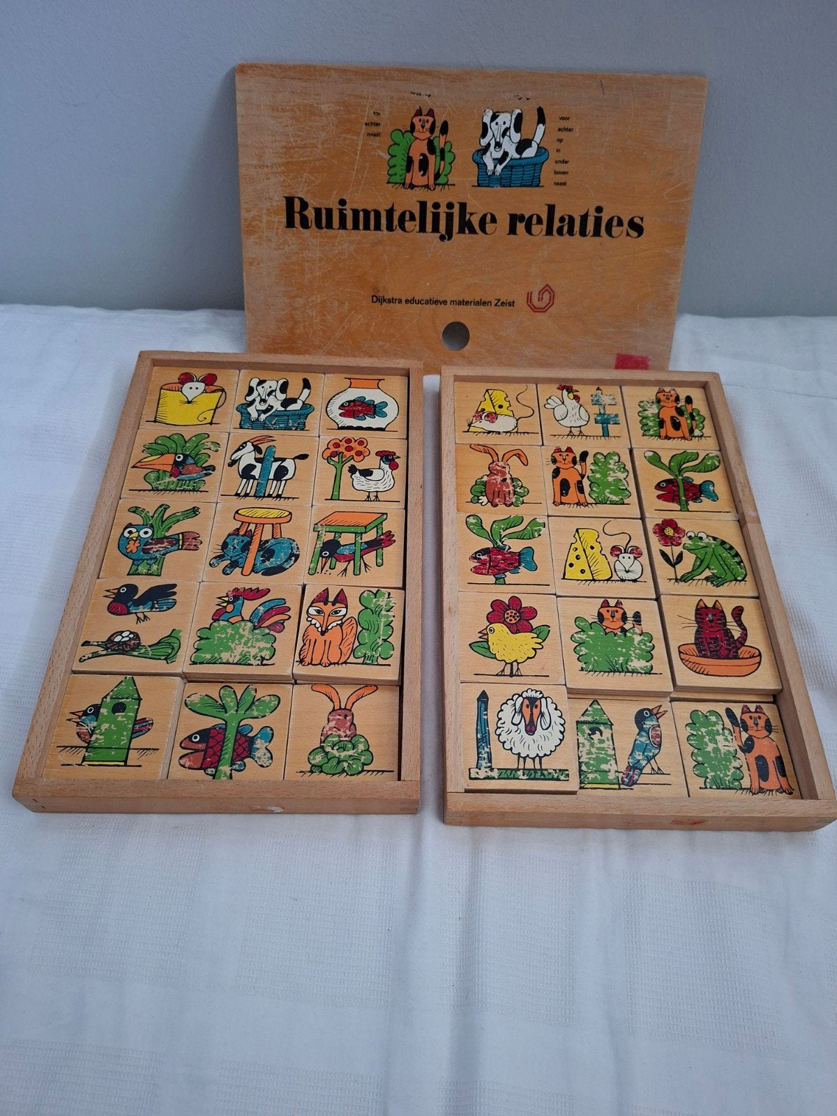 Vintage Educatief Spel: Ruimtelijke Relaties (Dijkstra), Ophalen of Verzenden, Gebruikt, Puzzelen