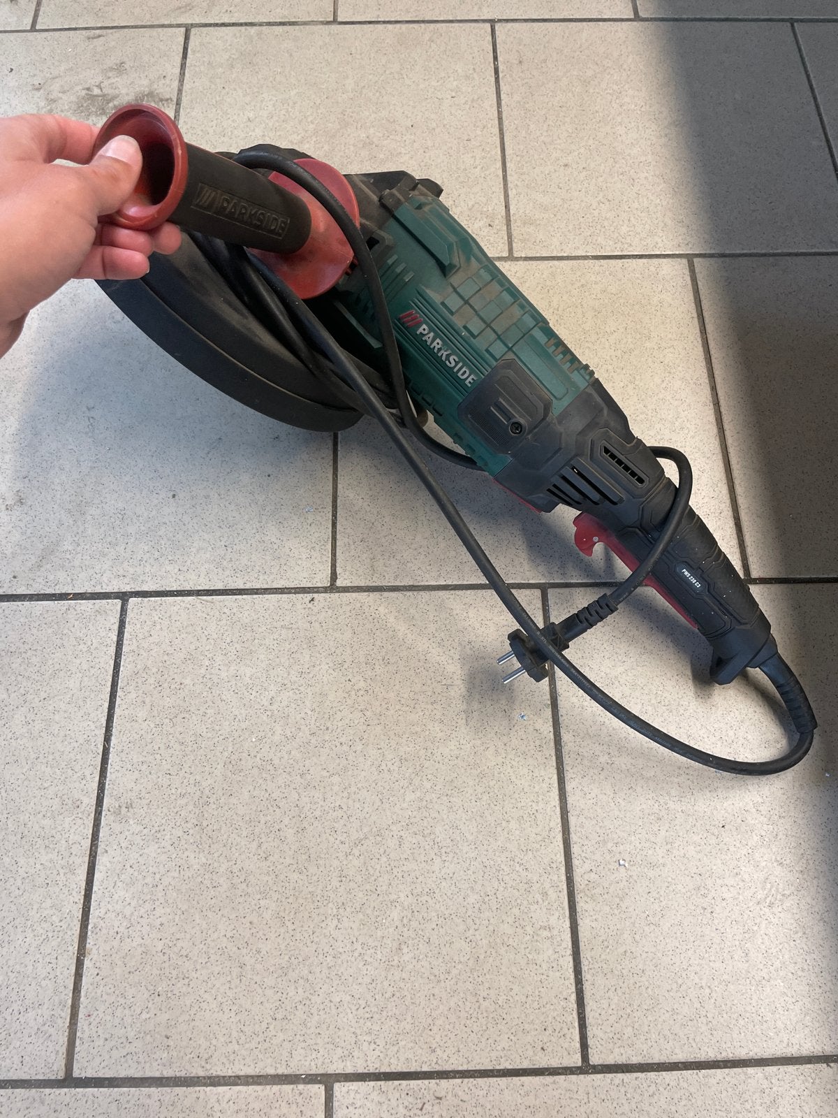 Parkside haakse slijper met draaibaar handvat, Ophalen of Verzenden, Zo goed als nieuw, Haakse handslijpmachine