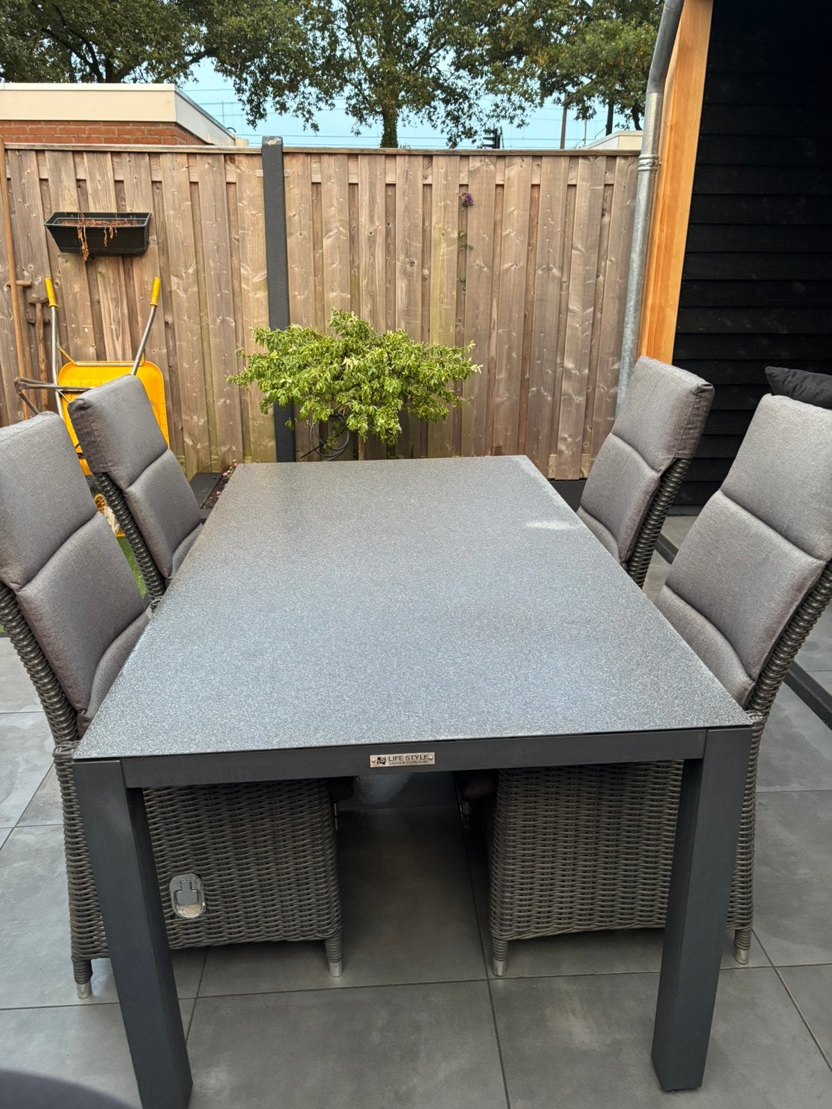 Tuinset, Ophalen, 4 zitplaatsen, Gebruikt, Aluminium